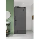 Душевая перегородка Makiato Март Walk In, 70x200 см черный профиль прозрачное стекло