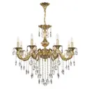Люстра подвесная Bohemia ivele crystal 410372 410372 8 ламп 16 м² цвет золотистый
