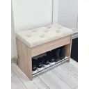 Банкетка Puffsib 61x48x32 см 1 полка ЛДСП цвет бежевый/дуб сонома