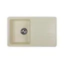 Мойка для кухни врезная Granicom G-010 45.5x75.5 см глубина чаши 19 см искусственный камень цвет шампань