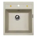 Мойка для кухни врезная Zigmund & shtain Platz 465 50.5x46.5 см глубина чаши 20 см искусственный камень цвет темно-бежевый