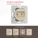 Розетка телефонная встраиваемая Arte milano 385181 цвет шампань