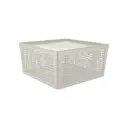 Лоток 31x31x15 см 12 л полипропилен с крышкой цвет серо-бежевый