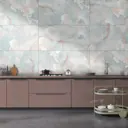 Глазурованный керамогранит Ambrato Multy 60x120 см 1.44 м² полированный цвет голубой