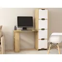 Компьютерный стол Первый мебельный Юнит 154350 118.8x149.4x49.3 см ЛДСП цвет белый
