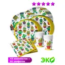 Салфетка Nd Play Кактус-1 48 предметов 12 персон бумага цвет разноцветный