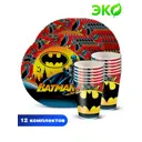 Набор посуды Nd Play Batman 24 предмета 12 персон бумага цвет разноцветный