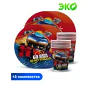 Набор посуды Nd Play Hot Wheels 24 предмета 12 персон бумага цвет разноцветный