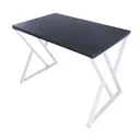 Кухонный стол прямоугольный Solarius Loft со столешницей 80x60 см белые металлические z-образные ножки массив сосны цвет серый антрацит