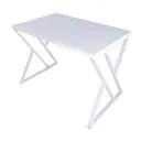 Кухонный стол прямоугольный Solarius Loft со столешницей 100x60 см белые металлические z-образные ножки массив сосны цвет белый