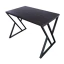 Кухонный стол прямоугольный Solarius Loft со столешницей 70x60 см черные металлические z-образные ножки массив сосны цвет венге