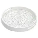 Поднос 30x30 см Domenik Поднос круглый WHITE LACE 30см дерево цвет белый