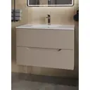Тумба с раковиной Topline Li TLLi-80TuL+Ra, подвесная 81.50 см, цвет Латте матовый