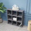 Стеллаж Velardy Cubic Line 102.4x102.4x32 см ЛДСП цвет графит