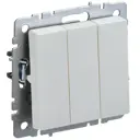 Выключатель встраиваемый Iek Brite BR-V30-0-10-K36 3 клавиши цвет жемчужный