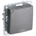 Розетка встраиваемая Iek Brite BR-R16-16-K46 с заземлением цвет нержавеющая сталь
