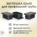 Заглушка Элимет 60x40 мм для профильной трубы 10 шт черная