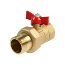 Кран шаровой прямой Галлоп 9938472 DN25 PN15 1" ВР-НР латунь ручка бабочка