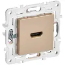 Розетка HDMI встраиваемая Iek Skandy SK-H10-K98 цвет песочный