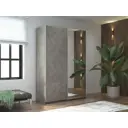 Шкаф-купе с зеркалом МК Е1-Юг Прайм 230x120x57 см 7 полок ДСП цвет бетон