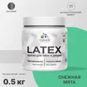 Краска для деревянных окон и дверей Malare Latex антисептическая быстросохнущая без запаха матовая цвет снежная мята 0.5 кг