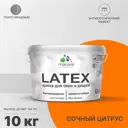 Краска для деревянных окон и дверей Malare Latex антисептическая быстросохнущая без запаха полуглянцевая цвет сочный цитрус 10 кг