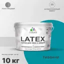 Краска для деревянных окон и дверей Malare Latex антисептическая быстросохнущая без запаха полуглянцевая цвет тиффани 10 кг