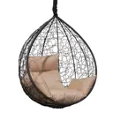 Кресло подвесное Laura outdoor Sevilla 1-но местное до 130 кг черный и бежевый