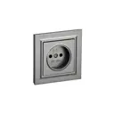 Розетка встраиваемая Iek Brite BR-R10-10-K46-F цвет сталь