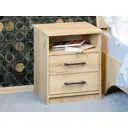 Тумба прикроватная Пирамида 47x50x42 см 2 ящика ЛДСП цвет золотой