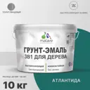 Грунт-эмаль 3 в 1 для деревянных поверхностей Malare Wood антисептическая быстросохнущая полуглянцевая цвет атлантида 10 кг