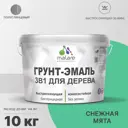 Грунт-эмаль 3 в 1 для деревянных поверхностей Malare Wood антисептическая быстросохнущая полуглянцевая цвет снежная мята 10 кг