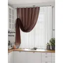 Штора на ленте At Home Ругевит вуаль 300x180 см цвет коричневый AA207513