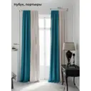 Комплект штор на ленте At Home Нобиус сатин 145x340 см цвет синий/голубой/бирюзовый AA213516-340