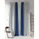 Комплект штор на ленте At Home Рикао блэкаут 150x270 см цвет синий/голубой AT213129