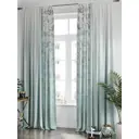 Комплект штор на ленте Helga Линосис репс 220x250 см цвет белый/зеленый HH545061