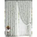 Комплект штор на ленте Helga Лимерос габардин 300x260 см цвет зеленый HH523091