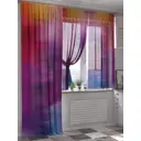 Комплект штор на ленте Helga Лемрис вуаль 260x150 см цвет красный HH524031