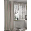Комплект штор на ленте Helga Риолминс вуаль 260x150 см цвет бежевый HH524145