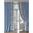 Комплект штор на ленте Helga Фронкрис репс 220x320 см цвет синий HH981269