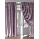 Комплект штор на ленте Helga Ренетрис репс 220x320 см цвет фиолетовый HH981308