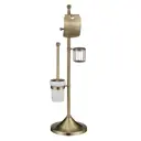 Стойка для ёршика и туалетной бумаги SAVOL S-0Y580C цвет бронза