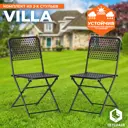 Стул садовый складной Tetchair Charmante 44 см x 42 см x 44.5 см металл черный 2 шт