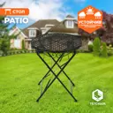 Нераздвижной садовый стол складной Tetchair Charmante 60 см x 60 см x 70 см сталь черный