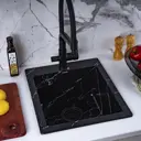 Мойка для кухни из искусственного камня Wisent WA10-11 Мрамор Черно-белый 480x410