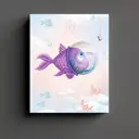 Картина без рамки Postermarket Рыбка 50x40 см