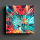 Картина без рамки Postermarket Цветная абстракция 2 40x40 см