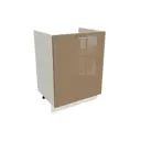 Напольный шкаф МС Валерия 1 дверь 60x81.60x47.40 см фасад капучино МДФ каркас белый ЛДСП Сурская мебель