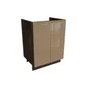 Напольный шкаф МС Валерия 2 дверцы 60x81.60x47.40 см фасад капучино МДФ каркас дуб ЛДСП Сурская мебель