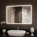 Зеркало Soul of Calypso Demure LED ЗЛП601 100x70 с часами и подогревом